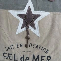 Promo ❤️ Myrabags Strandtas/Schoudertas XXL Tas Van Canvas En Leer ✨ -Tassen-dames Winkel 550x732 2