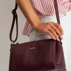 Promo ๐ Rovicky Italiaanse Leren Schoudertas Kastanjebruin โจ