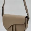Coupon ❤️ Merkloos Lederen Damestas, Crossbody, Schoudertas, Saddlebag, Echt Leder, Kleur Taupe ⌛ -Tassen-dames Winkel 550x733 32
