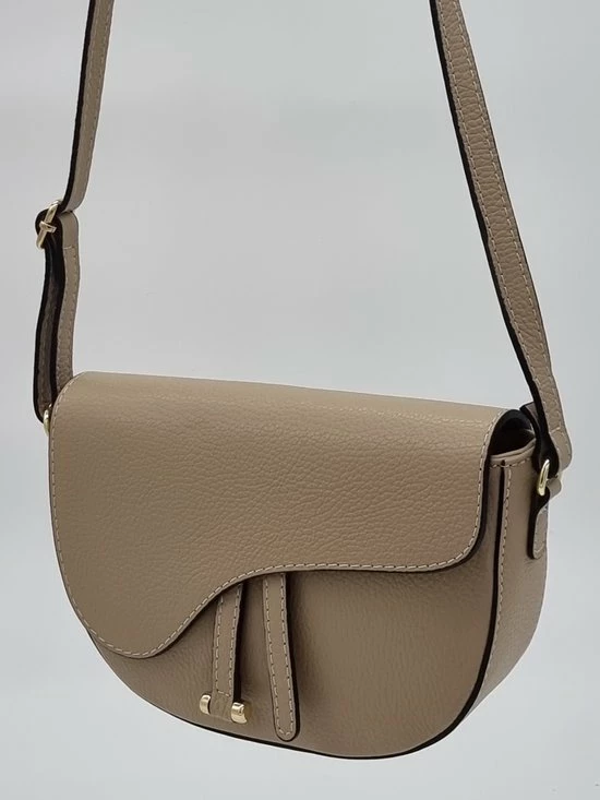 Coupon ❤️ Merkloos Lederen Damestas, Crossbody, Schoudertas, Saddlebag, Echt Leder, Kleur Taupe ⌛ 3 Coupon ❤️ Merkloos Lederen Damestas, Crossbody, Schoudertas, Saddlebag, Echt Leder, Kleur Taupe ⌛