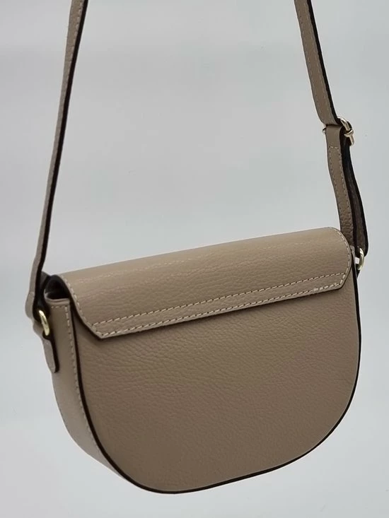 Coupon ❤️ Merkloos Lederen Damestas, Crossbody, Schoudertas, Saddlebag, Echt Leder, Kleur Taupe ⌛ 5 Coupon ❤️ Merkloos Lederen Damestas, Crossbody, Schoudertas, Saddlebag, Echt Leder, Kleur Taupe ⌛ - Afbeelding 3
