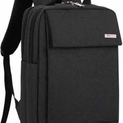 Flash-uitverkoop 🤩 Rugzak | Compacte 15.6 Inch Laptoptas | Schooltas | Geschikt Voor Boeken | Spatwaterdicht | Lovnix Bag105 KY-Z | Zwart 🛒