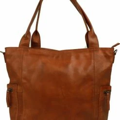 Beste deal ⌛ Bear Design Alex Leren Shopper - Cognac 🌟