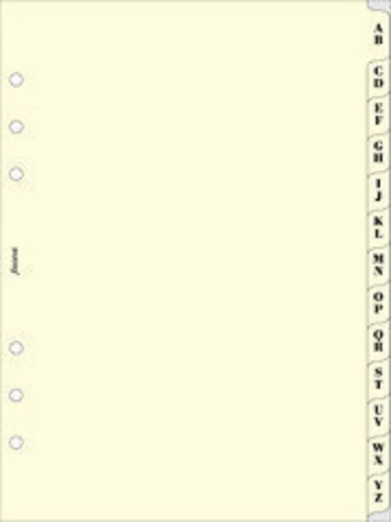 Begroting π Filofax - Vulling A5 - Tabbladen A-Z - Crème π₯ 3 Begroting π Filofax - Vulling A5 - Tabbladen A-Z - Crème π₯