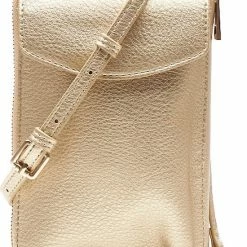Beste deal 🎉 Chabo Bags & More Brasca Telefoontasje - Portemonnee - Crossbody - Imitatieleer -Goud 😀