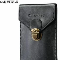 Top 10 😀 San Vitale® - Lederen Telefoon Tas - Heuptas - Zwart 😉