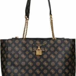 Uitgang 🔥 Guess Medium Schoudertas / Crossbody Tas Dames - Centre Stage - - Bruin ✔️ -Tassen-dames Winkel 550x758 12