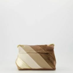 Beste Pirce ⭐ Merkloos Rainbow Metallic Schoudertas - Camel - Small - Echt Leer 🔥 -Tassen-dames Winkel 550x768 2