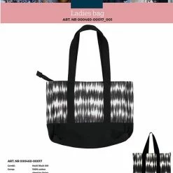 Goedkoopste ❤️ Sarlini Strandtas Met Tie-dye Print Zwart/wit 🥰 -Tassen-dames Winkel 550x769 3