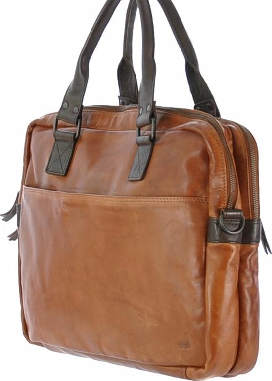 Beste deal 😀 Bear Design Leandro Leren Laptoptas - 15 Inch - Cognac / Bruin ❤️ 6 Beste deal 😀 Bear Design Leandro Leren Laptoptas - 15 Inch - Cognac / Bruin ❤️ - Afbeelding 4