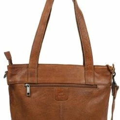 Flash-uitverkoop 🌟 Bear Design Jilike Leren Shopper / Schoudertas - Cognac 👍 -Tassen-dames Winkel 550x775 3