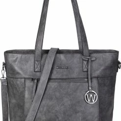 Groothandel ✔️ Wimona Evelina 4035 Shopper / Laptoptas - 15 Inch - Grijs ❤️ -Tassen-dames Winkel 550x806 1