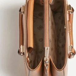 Uitgang 🔥 GUESS Alexie Dames Crossbody TasHandtas Kunstleer - Bruin 🤩 -Tassen-dames Winkel 550x806 6