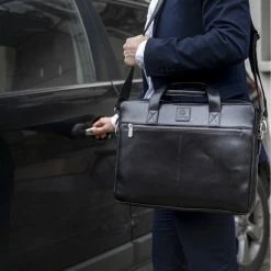 Begroting 😀 ACROPAQ Laptoptas - 15.6 Inch, Leer, Bestand Tegen Water En Slijtage - Computertas - Zwart ❤️ -Tassen-dames Winkel 550x823