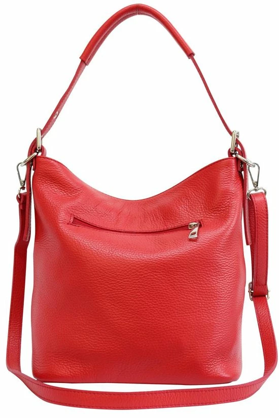 Hete verkoop π AmbraModa Italiaanse Handtas Schoudertas Van Echt Leer GL024 Rood π 4 Hete verkoop π AmbraModa Italiaanse Handtas Schoudertas Van Echt Leer GL024 Rood π - Afbeelding 2