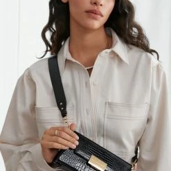 Beste deal 🌟 IDeal Of Sweden Olivia Crossbody Bag Voor Universal Glossy Black Croco 👍 -Tassen-dames Winkel 550x825 23