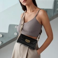 Beste deal 🌟 IDeal Of Sweden Olivia Crossbody Bag Voor Universal Glossy Black Croco 👍 -Tassen-dames Winkel 550x825 24