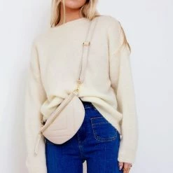 Hete verkoop ⌛ Merkloos Festival Tas - Bum Bag - Leren Buidel Tas - Beige 🎉 -Tassen-dames Winkel 550x828 5