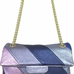 Kopen ⭐ House Of Se House Of So Shiny Rainbow Crossbody Bag - Tas - Crossbody - Handtas - Uitgaanstas - Echt Leder - Shiny Bag - Lila / Paars / Blauw - Multicolor - New Collection - House Of So ❤️