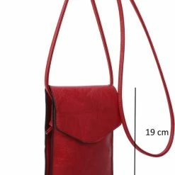Promo 🎉 Merkloos Crossbody - Telefoon Tasje Ines Delaure Rood 🧨 -Tassen-dames Winkel 550x837 2